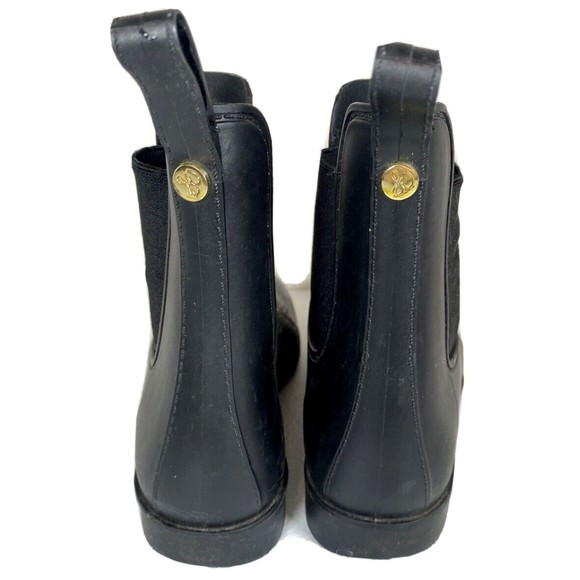 Sam Edelman TINSLEY Matte Black Slip-On Rubber Rain Boots Womens sz 7M - Picture 2 of 7